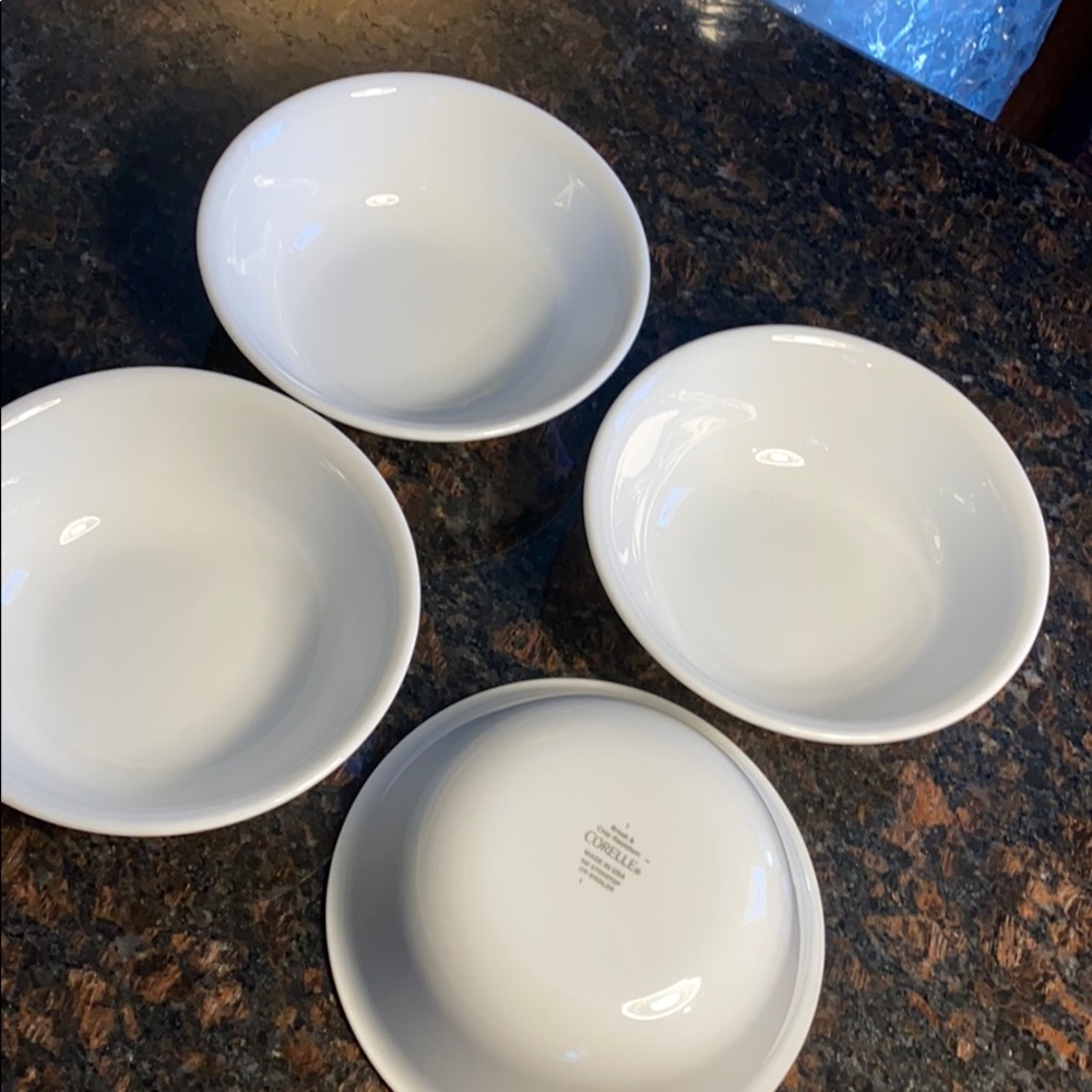 4 Corelle Just White 18oz. Cereal Bowls - Picture 5 of 7